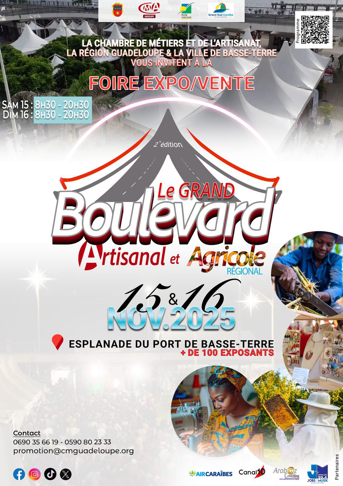 Le Grand Boulevard Artisanal et Agricole Régional le Samedi 15 au Dimanche 16 Novembre 2025 à l’Esplanade du Port de Basse-Terre